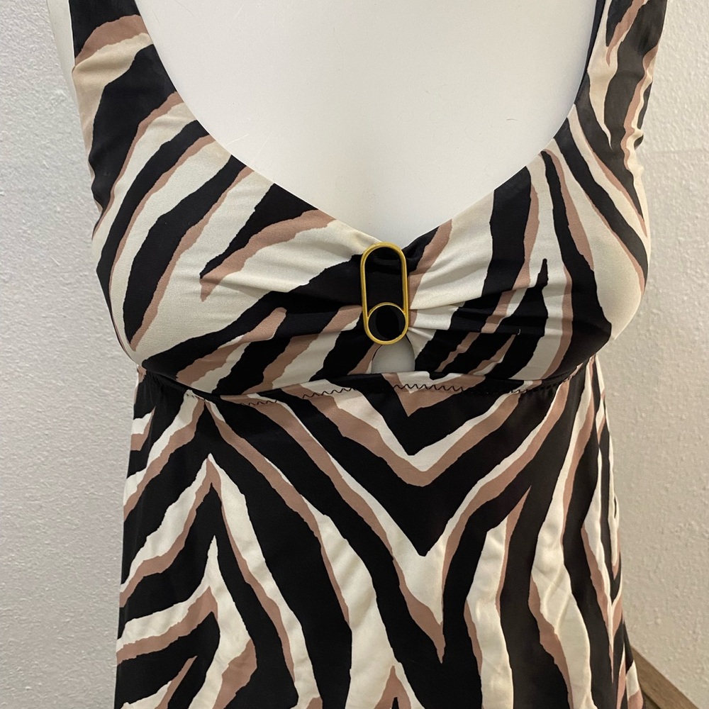 Trina Turk Animal Print Tankini Swim Top